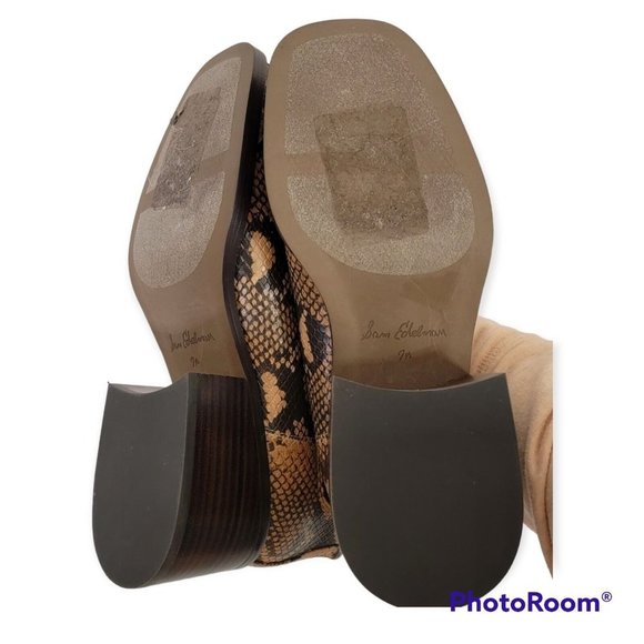 Sam Edelman Dasha Faux Snake Print Chelsea Boot Size 7.5 US - Picture 3 of 6